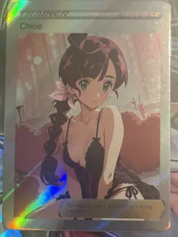 Pokemon Chloe Anime Waifu Custom DIY Trainer Art Sexy Pokemon card - Image 1