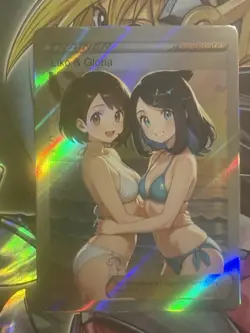 Pokemon Liko & Gloria Anime Waifu Custom DIY Trainer Art Sexy Pokemon card - Image 2