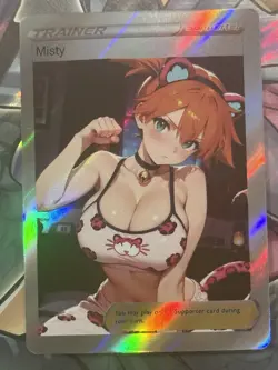 Pokemon Misty Anime Waifu Custom DIY Trainer Art Pokemon card - Image 2