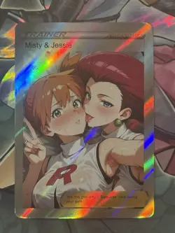 Pokemon Misty & Jessie Anime Waifu Custom DIY Trainer Art Pokemon card - Image 1