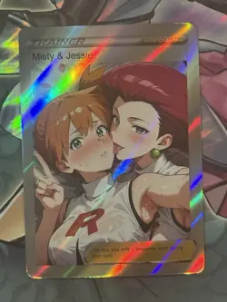 Pokemon Misty & Jessie Anime Waifu Custom DIY Trainer Art Pokemon card - Image 2