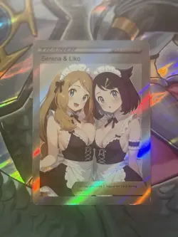 Pokemon Liko & Serena Anime Waifu Custom DIY Trainer Art Pokemon card - Image 2