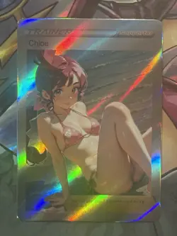 Pokemon Chloe Anime Waifu Custom DIY Trainer Art Pokemon card - Image 4