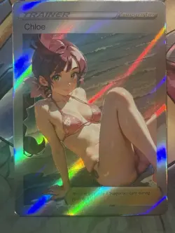 Pokemon Chloe Anime Waifu Custom DIY Trainer Art Pokemon card - Image 5