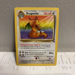 Pokemon Card - Dragonite Fossil 19/62 Non Holo Rare MP-HP - Image 1
