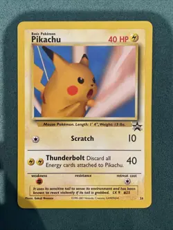 2001 Black Star Promo Pokemon League Card Pikachu 26 - Near Mint/Mint! - Image 1