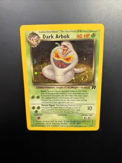 Pokemon TCG Dark Arbok Rare Holo Card 2/82 Team Rocket With SWIRL 🌀 - Image 1