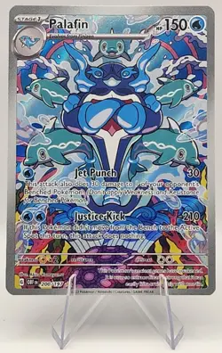 Pokemon TCG Palafin Obsidian Flames Holo Full Art Card 200/197 Illustration Rare - Image 1