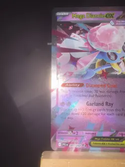 Mega Diancie ex 041/094 Phantasmal Flames Holo Double Rare Pokemon TCG Card - Image 2