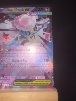Mega Diancie ex 041/094 Phantasmal Flames Holo Double Rare Pokemon TCG Card - Image 3