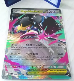 Mega Mawile ex 094/132 Me01: Mega Evolution Holo Pokemon Card Mint Gem - Image 2