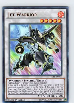 Yu-Gi-Oh TCG Jet Warrior SDSE-EN041 1st Edition Ultra Rare Card NM - Image 1