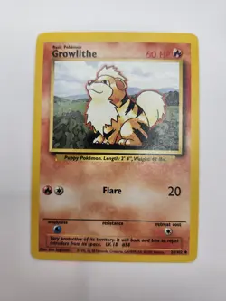 Pokemon Card Growlithe (28/102) Base Set Uncommon 1999 - Image 1