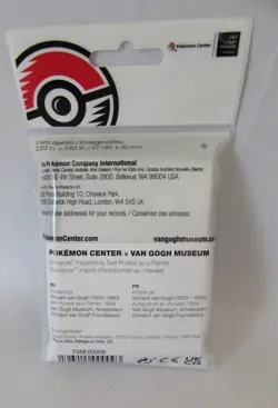 Pokemon Center x Van Gogh Museum 65 Card Sleeves Smeargle Self-Portrait Painter - Image 3