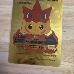 Pokemon Pikachu cosplay Lot Of 11 Gold Foil Fan Art Collectible Cards 5 Are Vmax - Image 2