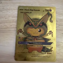 Pokemon Pikachu cosplay Lot Of 11 Gold Foil Fan Art Collectible Cards 5 Are Vmax - Image 4