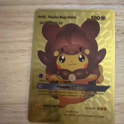 Pokemon Pikachu cosplay Lot Of 11 Gold Foil Fan Art Collectible Cards 5 Are Vmax - Image 5