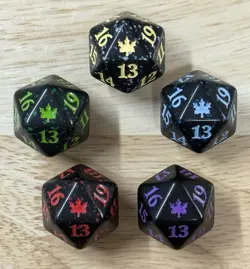 MTG 20-SIDED LIFE COUNTER DICE COMPLETE SET of 5 Bloomburrow BLB - Image 1