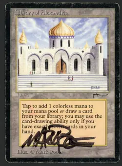 ***Library of Alexandria Signed (Ring Ding)** MTG Arabian Nights Mark Poole - Image 1