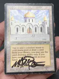 ***Library of Alexandria Signed (Ring Ding)** MTG Arabian Nights Mark Poole - Image 3