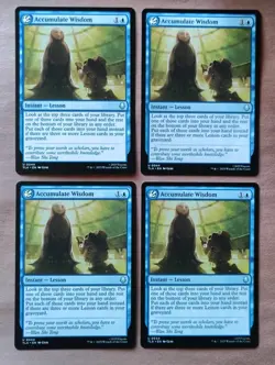 4x Accumulate Wisdom **NEAR MINT** **UNPLAYED** MTG - Image 1