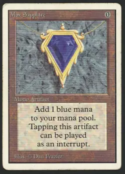 ***Unlimited Mox Sapphire (Light Indents)*** MTG Unlimited Magic Kid Icarus - Image 1