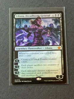 English MTG Foil Liliana, Dreadhorde General - Foil Foundations Magic 0176 - Image 1
