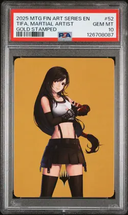 2025 Magic The Gathering Final Fantasy Art Series #52 Tifa, Martial Artist PSA10 - Image 1
