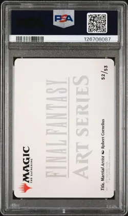 2025 Magic The Gathering Final Fantasy Art Series #52 Tifa, Martial Artist PSA10 - Image 2