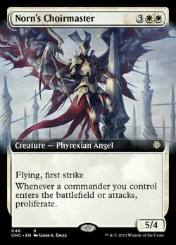 MTG Norn's Choirmaster - Extended Art, NM-Mint, English Commander: Phyrexia: All - Image 1