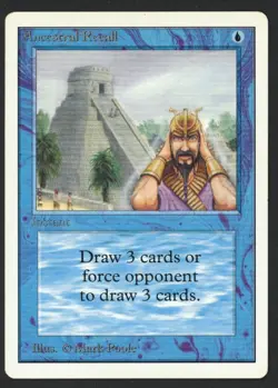 ***Unlimited Ancestral Recall (Light Corner Bend) MTG Unlimited Magic Kid Icarus - Image 1