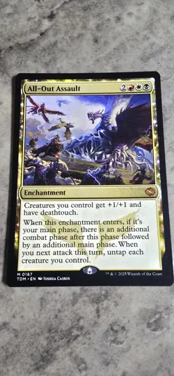 All-Out Assault Tarkir: Dragonstorm Regular Enchantment Mythic MTG NM - Image 1