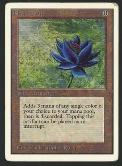 ***Unlimited Black Lotus (Indents & Edge Wear)*** MTG Unlimited Magic Kid Icarus - Image 1