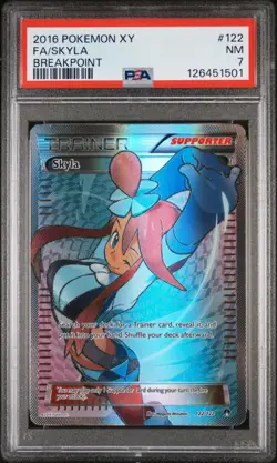 Skyla 2016 XY Breakpoint Pokemon Full Art #122 PSA 7 - Image 1