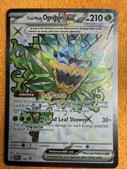 Teal Mask Ogerpon ex - SVP166 Collection Box Promo Full Art Pokemon - NM/MINT - Image 1