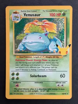 Venusaur Holo 15/102 Celebrations Classic Collection Pokemon Card NM - Image 1