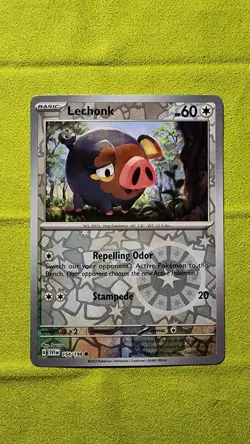 Lechonk - 154/198 - Pokemon Scarlet Violet Base Cosmos Holo Rare Card NM - Image 1