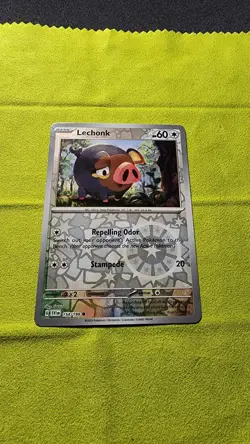 Lechonk - 154/198 - Pokemon Scarlet Violet Base Cosmos Holo Rare Card NM - Image 2