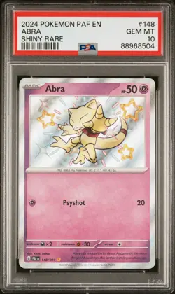 2024 POKEMON PALDEAN FATES #148 ABRA-BABY SHINY PSA 10 - Image 1
