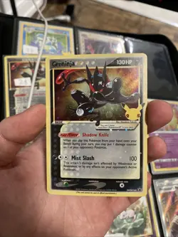 Pokemon - Greninja - SWSH144 - Celebrations Black Star Promo - Gold Star Holo NM - Image 1
