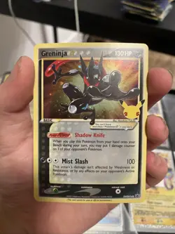 Pokemon - Greninja - SWSH144 - Celebrations Black Star Promo - Gold Star Holo NM - Image 3