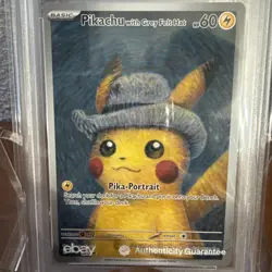 Pokemon Pikachu with Grey Felt Hat Van Gogh Full Art Promo SVP EN 085 PSA 9 Mint - Image 3
