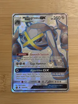 Metagross GX 157a/145 Alternate Art Holo Hidden Fates Promo NM Pokemon TCG - Image 1