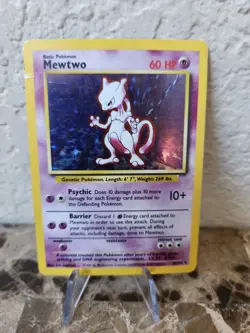 Mewtwo Base Set Unlimited 1999 Vintage WoTC Wizard of the Coast 10/102 Pokemon - Image 1