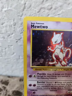 Mewtwo Base Set Unlimited 1999 Vintage WoTC Wizard of the Coast 10/102 Pokemon - Image 2
