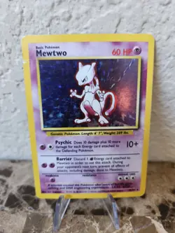 Mewtwo Base Set Unlimited 1999 Vintage WoTC Wizard of the Coast 10/102 Pokemon - Image 3