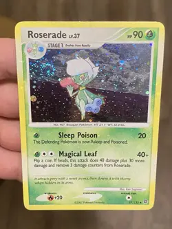 Pokemon TCG Roserade Holo Rare Secret Wonders 17/132 LP 🔥HOLO BLEED+SWIRL🔥 - Image 1