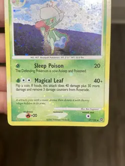 Pokemon TCG Roserade Holo Rare Secret Wonders 17/132 LP 🔥HOLO BLEED+SWIRL🔥 - Image 2