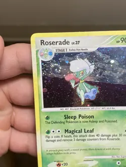 Pokemon TCG Roserade Holo Rare Secret Wonders 17/132 LP 🔥HOLO BLEED+SWIRL🔥 - Image 3