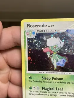 Pokemon TCG Roserade Holo Rare Secret Wonders 17/132 LP 🔥HOLO BLEED+SWIRL🔥 - Image 4